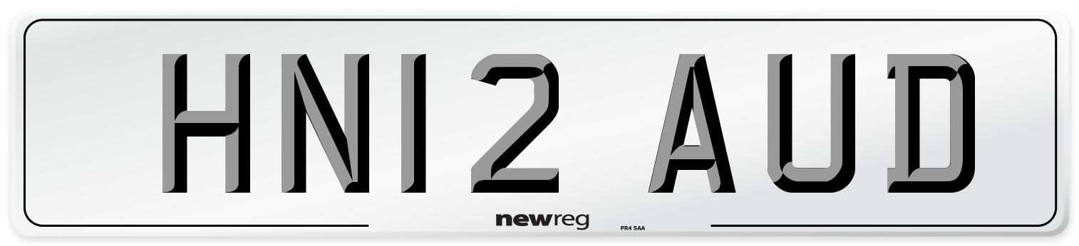 HN12 AUD Number Plate from New Reg